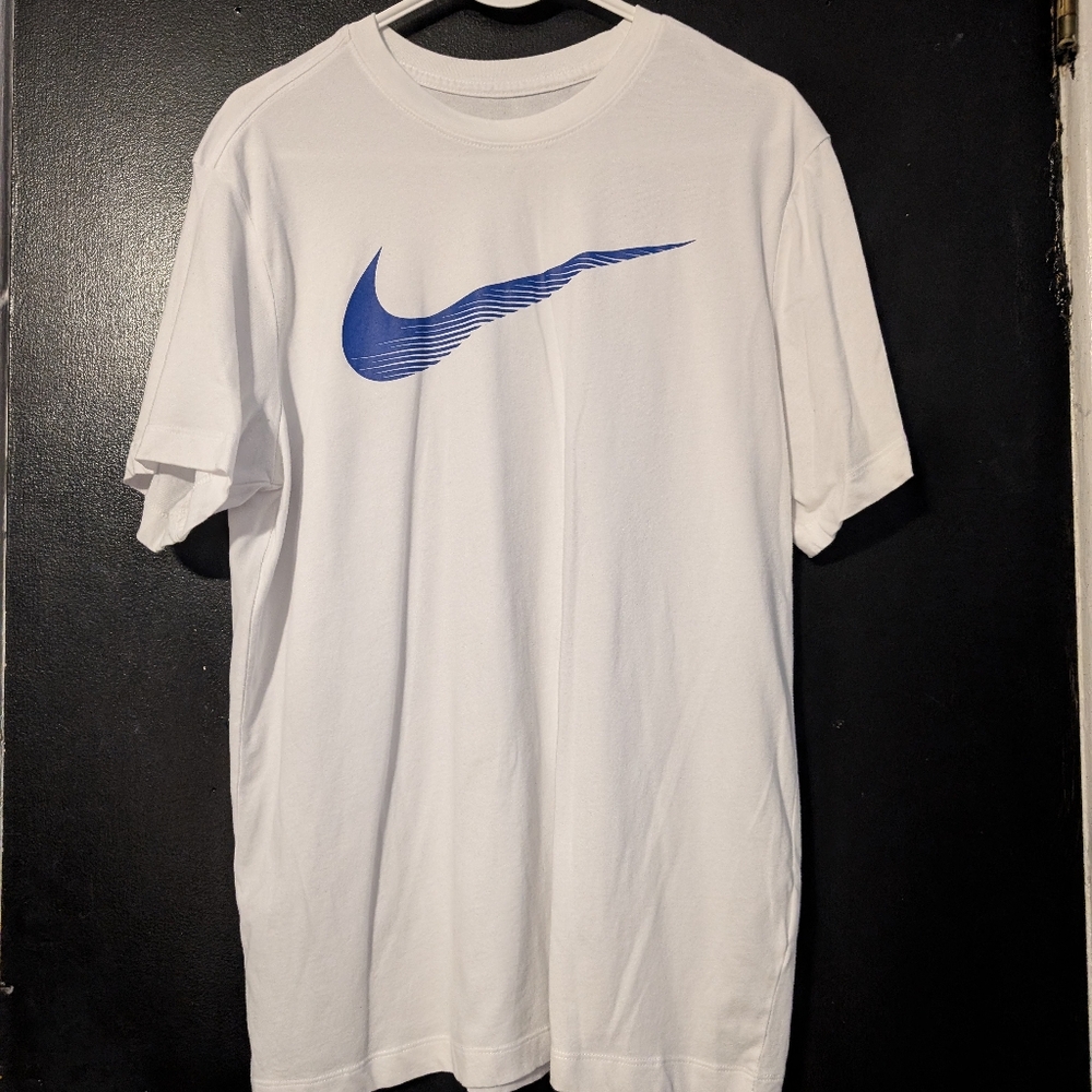Nike Tee Shirt Dri Fit Men's White Blue